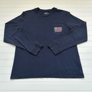 Vineyard Vines Navy Long Sleeve Crewneck T-Shirt Boys 16